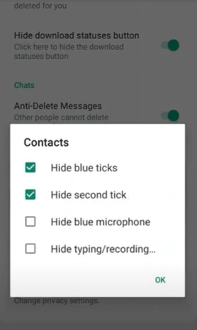 Hide second ticks